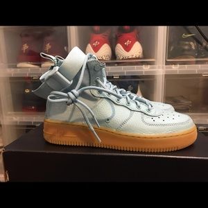 New Nike SF Air Force 1 Mid GS Ocean Bliss Blue